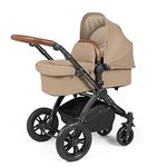 Ickle Bubba Stomp Luxe All-in-One Travel System with Isofix Base (Galaxy) - Black/Desert/Tan