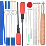 MELHA Piano Tuning Kit with Portable Case, 26 PCS Professional Piano Tuning Kit, Piano Tuner Hammer Mute Kit Tools for Beginner and Professional Tuner