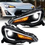 VLAND LED Headlights Assembly Fir for 2012-2021 Toyota 86/2013-2021 Subaru BRZ/2012-2021 Scion FR-S, Front Lights with DRL Sequential Turn Signal