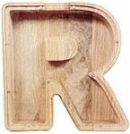 Wooden Piggy Bank Funny Letter/Guit