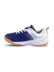 Nivia HY-Court 2.0 Badminton Shoe for Mens | Rubber Sole Shoes with Upper Mesh for Sports, Badminton, Volleyball, Squash, Table Tennis, Nonmarking Sole (Blue/White) Size - UK-10