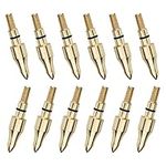 Huntingdoor 24 Pcs Archery Arrowheads Stainless Steel Arrow Tips 100 Grain Screw-in Arrow Head Replacement Metal Broadheads for DIY Bow and Arrow Hunting