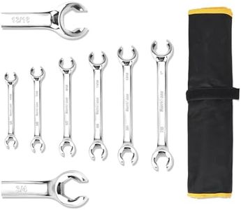 Hurricane 6 Pieces SAE Flare Nut Wrench Set 1/4" to 1", offset end wrench, 6 Point