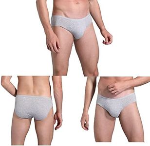 STARLY Mens Cotton Disposable Underwear Travel Panties Handy Briefs for Fitness Grey (20pk), Grey, Medium