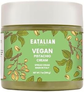 EATALIAN by AMZ BETTER Vegan Pistachio Cream, 7 oz/200 gr, Delicious vegan spread with a uniquely sweet taste, ideal on bread, perfect with ice cream, Excellent for Dubai Chocolate, Made in Italy