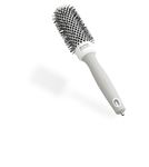 Olivia Garden Expert Blowout Shine – White & Grey - 35 - Ceramic Coated Round Brush for Smooth Blowout, Frizz-Free Hair & Radiant Shine