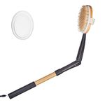 EASACE 2 in 1 Back Scrubber for Shower Body Brush Shower Brush Lotion applicator Mesh Sponge with Adjustable Angle Long Handle for Men Women