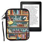 kwmobile Neoprene e-Reader Pouch Size 6" eReader - Universal eBook Sleeve Case with Zipper, Wrist Strap - Multicolor