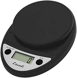 Escali Primo Digital Food Scale Multi-Functional Kitchen Scale and Baking Scale for Precise Weight Measuring and Portion Control, 8.5 x 6 x 1.5 inches, Black