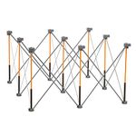 Bora Centipede 4ft x 4ft 9-Strut Work Table, Includes 4 X-Cups, 4 Quick Clamps, Carry Bag, Portable Work Support Sawhorse, CK9S