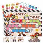 WERNNSAI Potty Training Chart - Monster Truck Toilet Training Reward Chart with 270 Potty Training Stickers Crown Sticker Chart for Girls Toddler Kids Potty Training for Ideal Gift Birthday