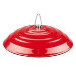 Kingsyard Metal Weather Protective Dome, Heavy Duty Cover for Hanging Bird Feeders, Weatherproof & Easy to Clean, Red