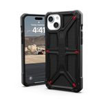 UAG Case Compatible with iPhone 15 Plus Case 6.7" Monarch Kevlar Black Rugged Heavy Duty Military Grade Drop Tested Protective Cover by URBAN ARMOR GEAR