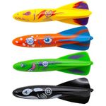 4Pcs Diving Rocket Torpedoes Toys Swimming Pool Toys Sinking Toys Swimming Sinkers for Kids 7-12,Underwater Diving Toys,Dive Torpedoes Water Toy Swim Toys Underwater Pool Training Toys for Girls Boys