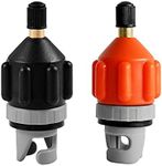 Heytur Inflatable Boat SUP Pump Adaptor Standard Schrader Conventional Air Pump Air Valve Adapter Spoke Plate Attachment(Black+Orange)