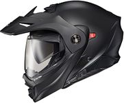 ScorpionEXO AT960 Modular Adventure Street Adult Motorcycle Helmet with Bluetooth Ready Speaker Pockets DOT ECE Approved (Solid Matte Black Large)