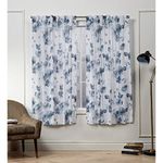 Exclusive Home Curtains Kristy Panel Pair 50x63 Indigo Blue