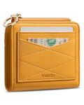 Vulkitty Wallet for Woman RFID Blocking Bifold Small Compact Leather Wallets Zipper Pocket Purse Large Capacity Card Hold Case with ID Window