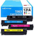 myCartridge Remanufactured Toner Cartridge Replacement for HP 131A CF210A 131X CF210X CF211A CF212A CF213A Fit for HP Laserjet Pro 200 Color M251nw MFP M276nw Canon MF8280Cw LBP7110Cw Printer(4 Pack)