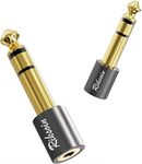 Headphone Adapter, 4-Pack Riksoin 6.35mm (1/4 Inch) Male to 3.5mm (1/8 Inch) Female Stereo Audio Adapter [Gold Plated, Hi-Fi Sound] for Amp Adapter, Guitar, Digital Piano, Microphones, Speaker