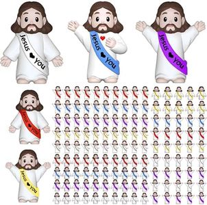 Imerance 300 Pcs Little Jesus Figures,Mini Jesus Figurines - Tiny Statues for Easter Egg Stuffers, Religious Gifts, Parties, Baptism Gifts, Multicolor Miniature Decorations, Hide and Seek Figurines