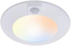 CLOUDY BAY 5 Color Motion Sensor Ceiling Light, 120V CRI90 10W,6.5 inch 2700K/3000K/3500K/4000K/5000K Selectable LED Flush Mount Fixture for Garage,Walk-in Closet,Attic,Pantry