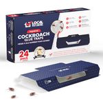 24 Pack Roach Traps - Adhesive Cockroach Motels, Sticky Glue Boards for Crawling Insects and Bugs - Indoor Use