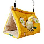 Winter Warm Bird Nest House Bird Bed, Bird Hut Hideaway for Cage, Plush Fluffy Shed Hut Hanging Hammock Finch Cage Sleeping Bed Snuggle Tent for Budgies, Lovebird, Parrot, Parakeets, Cockatiels