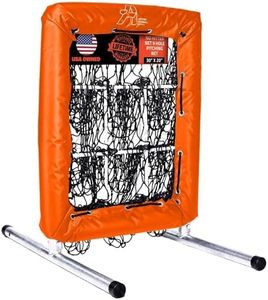 Anytime Baseball Pitching Net with Strike Zone | The No Hitter Net 9 Square Pitching Aid | Strike Zone Target for Baseball & Softball Training (Orange)