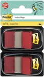 Post-it Index Flags, Medium, Red, 2 Dispensers 25.4 mm x 43.2 mm, 100 Flags - To Mark, Highlight or Color Code Important Information