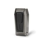 Colibri Quantum Triple Jet Flame Lighter | Built In V Shaped Cigar Cutter | lighter for smoking cigars | Wind Resistant | Works With Butane (Not Included) | Nice Elegant Gift Box | Two Year Warranty