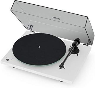 Pro-Ject T1 Phono SB Turntable with Built-in Preamp and Electronic Speed Change (Satin White)