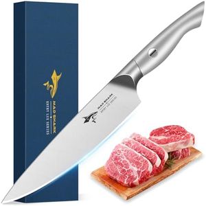 MAD SHARK Premium Chef Knife 8 Inch, High-end Professional Best Sharp Kitchen Knife, German Stainless Steel, Chefs Knife, Chef's Knives, Chopping Vegetable and Meat Knife, Cutting Knives - Silver