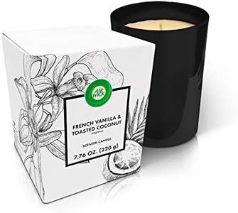 Air Wick, candela profumata alla vaniglia francese e cocco tostato, 220 g, 40 ore di combustione