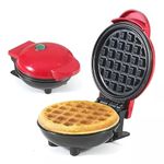 BLOSSOMBEAUTY Mini Waffle Maker 4 Inch- 350 Watts Stainless Steel Non-Stick Electric Iron Machine for Individual Belgian Waffles Pan Cakes Paninis or Other Snacks Mini Waffle Maker