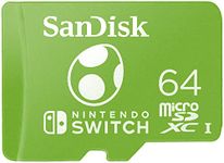 SanDisk Nintendo MicroSDXC UHS-I Card for Nintendo Switch, Yoshi Edition- 64GB, Up to 100MB/s Read; up to 90MB/s Write