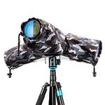 Camera Lens Rain Cover Raincoat Sleeve Gear Camo for Canon EOS R5 R6 R Rp Rebel T7 T8i T7i T100 90D 80D 4000D SL3 SX70 SX60 Nikon Z7 Z6 II Z5 D780 D850 D750 D7500 D5600 D3500 Coolpix P950 P1000 P900