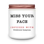 Homsolver Best Friend - Gifts for Women Sister Bestie, Friendship Gifts for Women, Friend Gifts Birthday Gifts for Women Unique Funny Bestie Gifts for Women - Miss Your Face Lavender Scented Candle