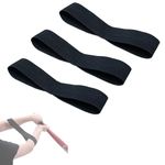 MaPctSy Baseball Swing Trainer Softball Training Equipment for Batting Practice Aid, Elastic Slot Bands Universal for All Age Beginners Black 3pcs (3)