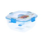 Sistema Salad TO GO | Lunch Box with Individual Compartments, Travel Cutlery & Dressing Pot| 1.1L | BPA-Free | Assorted Colours
