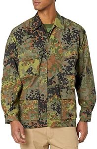 BACKBONE Mens Army Military Battle Dress Uniform BDU Shirt Camo Top Jacket, German Camo, X-Large