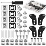 53pcs Hockey Helmet Repair Kit, Football Helmet Hardware Replacement Parts Accessories Including R-Football Visor Clips, J-Clips, Rubber Gaskets, Nuts, Screws, Screwdriver, for Baseball Softball