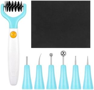 Briartw Replaceable Tips All-in-One Paper Sculpting Tool Kit & Die Brush with Foam Mat - Multipurpose Craft Weeding Tool for Realistic Flower Making & Die Cleaning - 8pcs Paper Craft Tool Set