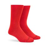 DYNAMOCKS Men's and Women's Bamboo Crew Length Socks (Multicolour, Free Size - UK 7-12) (Bamboo Crew - Red)