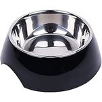 DDOXX Dog Bowl/Cat Bowl - Non-Slip - Lots of Colours & Sizes - for Dogs Large & Small - Cat Food Bowl - Dog Food Bowl - Stainless Steel Bowl - Dog Accessories - Melamine Bowl - Black, 23.7 oz