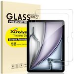 2-Pack, XunyLyee Screen Protector for iPad Air 11 inch M2 Modell 2024 Bubble Free Tempered Glass Film Easy Installation