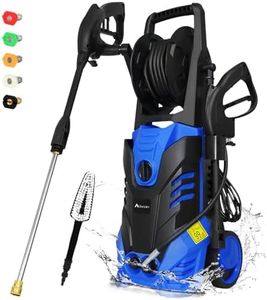 ADVWIN 3900Psi Electric Pressure Washer, 2500W High Power Washer Adjustable Spray Gun (10m High Pressure Hose) Blue