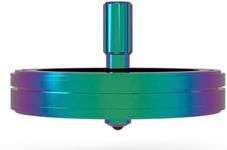 Plexity Labs UFO Tops USS Nimitz - Metal Spinning Fidget Toy Top - Inspired by The 2004 USS Nimitz UFO Incident - Psychedelic Stainless Steel