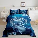 Cute Dolphin Comforter Set Queen Si