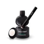 THICK FIBER Root Touch Up & Hairline Powder with Precise Brush for Grey Root Coverage & Thin Hair (Black, 4g) – Water & Sweat Resistant – Hair Loss Concealer for Women, Bald Spots & Hair Fill-In